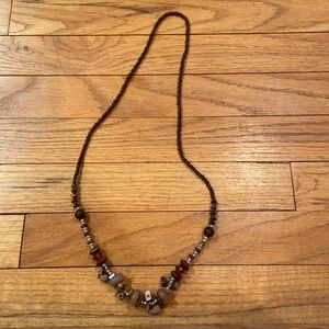Pink and brown necklace